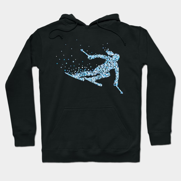 Ski Female Skier Skiing Skiing Hoodie by Kater Karl